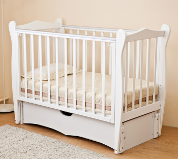 Детская кроватка Красная звезда (Можга) Сибирочка (маятник) — Белый С 778