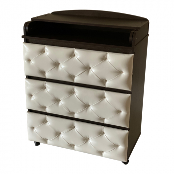 Пеленальный комод Антел Ульяна (7) 800/3 с мягким фасадом — Венге/Белый