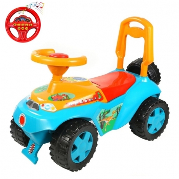 Каталка RT Ориоша с музыкальным рулем — ОР140 голубая