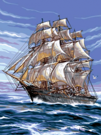 Картина по номерам ТМ Цветной 30х40 на подрамнике, арт. EX — EX5292 На всех парусах