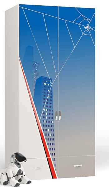 Шкаф 2х дверный ABC-KING ЧЕЛОВЕК ПАУК — без зеркало