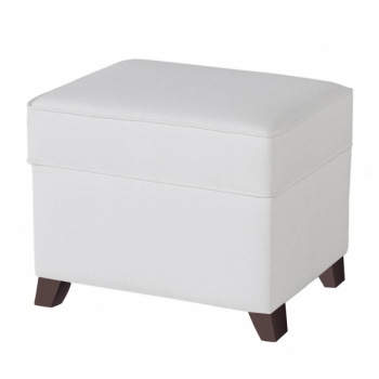 Пуфик с ящиком Micuna Foot Rest Chocolate — White Leatherette