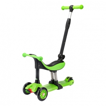 Трехколесный самокат TechTeam Genius — зеленый