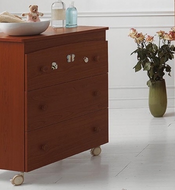 Комод пеленальный с ванночкой Baby Expert Perla — орех