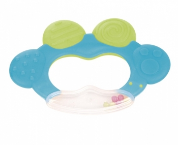 Погремушка с эластичными прорезывателем Canpol Лягушка арт. 74/001, 0+ мес. — бирюзовый