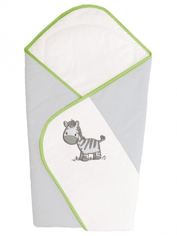 Одеяло-конверт Ceba Baby — Zebra Grey вышивка