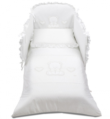 Постельный комплект Italbaby Amore 5 предметов  — белый