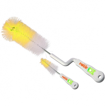 Ершик для мытья бутылочек Farlin, с ершиком для мытья сосок — Желтый