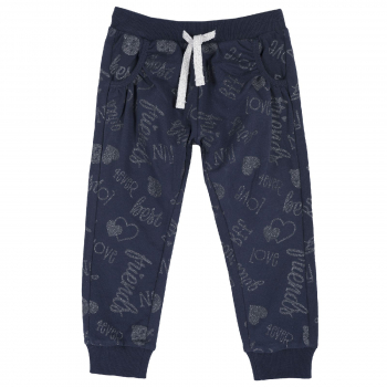 Брюки Chicco, принт Best, для девочек — размер 116, цвет синий