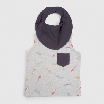 Набор для мальчиков Happy Baby (майка и нагрудный фартук) 88003