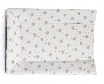 Пеленальный матрасик Micuna PL-1349 Plus 2 для тумбы — Beige Bears and Hearts