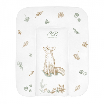 Пеленальный матрасик 58х71 Sweet Baby Foresta Magica — Crema/arancio (лиса бежевый/ оранжевый)