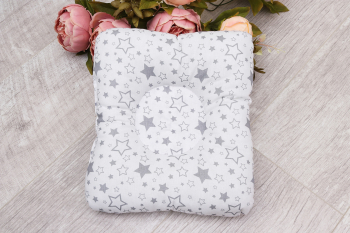 Подушки для малыша Amarobaby для кормления и сна звездопад серый — белый/серый