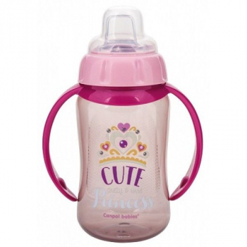 Поильник Canpol Future Daydreams с силик. носиком и ручками, 6+ мес., 320 мл, 56/514 — cute princess