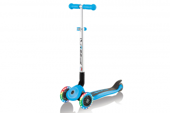 Самокат Globber Primo Foldable Lights — Голубой