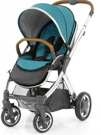 Прогулочная коляска Oyster 2 + Colour Pack (шасси Chrome/Brown) — Deep Topaz