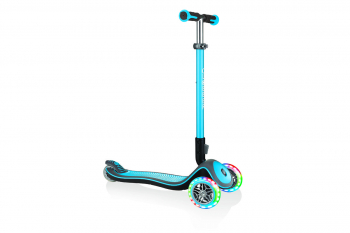 Самокат Globber Elite Deluxe Lights — Голубой
