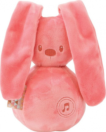 Мягкая музыкальная игрушка Nattou Soft Toy Lapidou Кролик — coral 878777