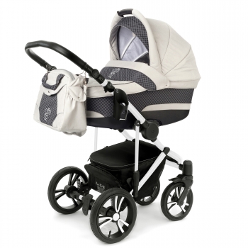 Коляска для новорожденных Esspero Magic Pro (шасси White) — Grey Carbon