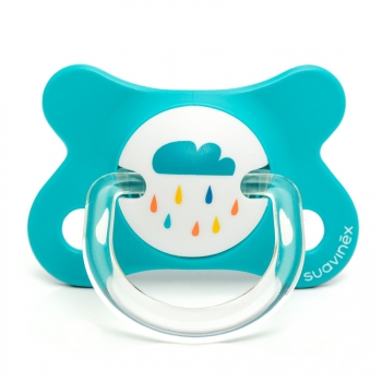 Пустышка Suavinex от 2 до 4 мес физиологическая силиконовая — гол. динозавр/тучка