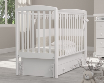 Детская кроватка Gandilyan (Гандылян) Полина (маятник) — Белый