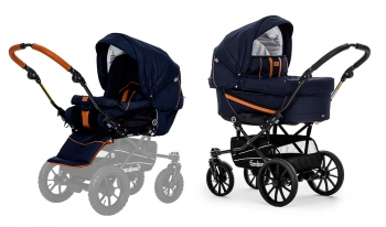 Коляска 2 в 1 Emmaljunga Edge Duo Combi Outdoor (шасси Duo S Competition) — Navy