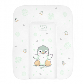 Пеленальный матрасик 58х71 Sweet Baby Pinguino — Green (пингвин зеленый)