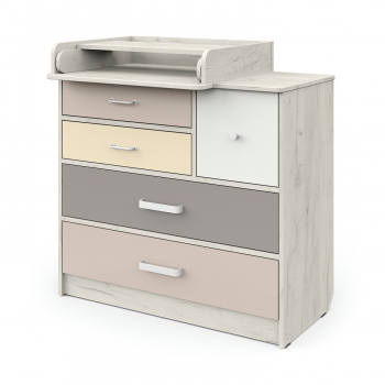 Комод Атон Сириус NORMAN 905 ЛДСП с шариковыми направляющими — дуб крафт белый