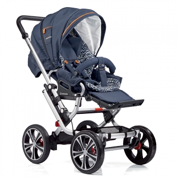 Прогулочная коляска Gesslein F10 Air+ с накидкой на ножки — Синий