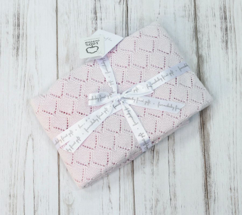 Плед Funnababy Punto 75х110 см вязаный — Розовый