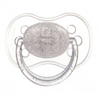 Пустышка круглая Canpol Moonlight латекс, 6-18 мес., арт. 22/617 — серый