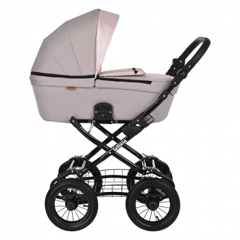 Коляска для новорожденных Pituso Leticia Classic/12d — Rose+Кожа Rose Metalic