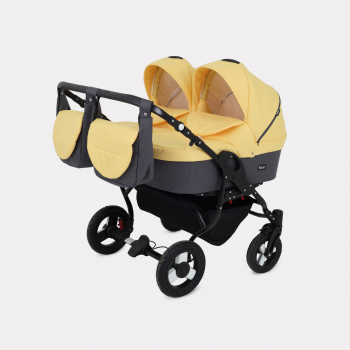 Коляска для двойни 2 в 1 RANT DREAM DUO — 07 серый-желтый