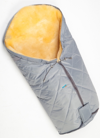 Детский меховой конверт Ramili Caldo — Grigio Chiaro