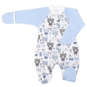 Комбинезон реглан с закрытыми ручками Веселый малыш 