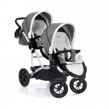 Коляска для двойни Esspero Duetto (шасси Grey) — Denim