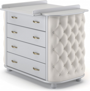 Детский пеленальный комод Gandylyan "Тиффани" — белая ночь (стразы)