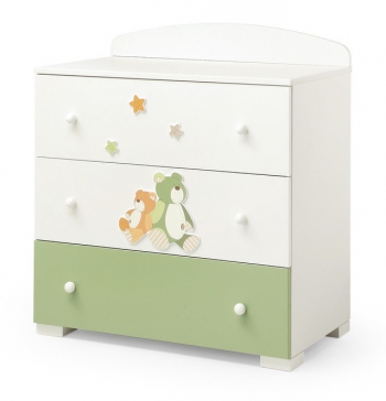 Тумба Erbesi Lilo Gio — белый-зелёный