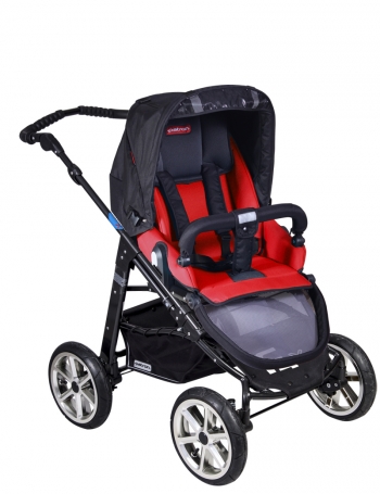 Прогулочная  коляска Patron Fenix 4XC-B (черная рама)  — gento chili red 628