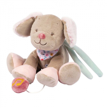 Игрушка мягкая Nattou Musical Soft toy MINI Iris & Lali — Собачка музыкальная 631082