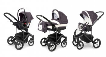 Коляска 3 в 1 Esspero Magic Pro (шасси Graphite) — Grey Leves