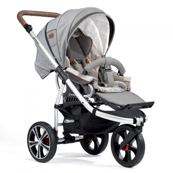 Прогулочная коляска Gesslein F3 Air+ с накидкой на ножки — серый интенс