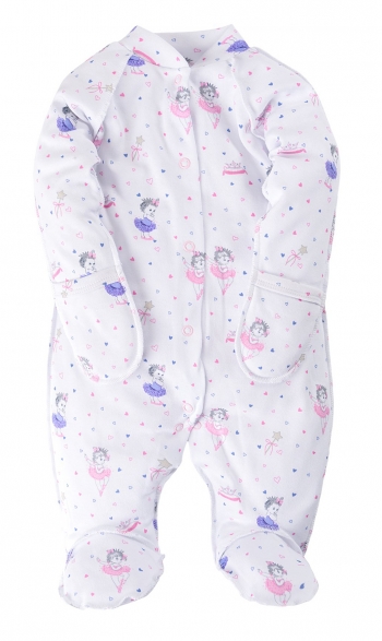 Комбинезон реглан с закрытыми ручками Веселый малыш 