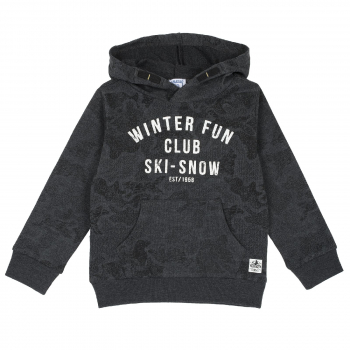 Толстовка Chicco для мальчиков, надпись Winter fun club, цвет тёмно-серый