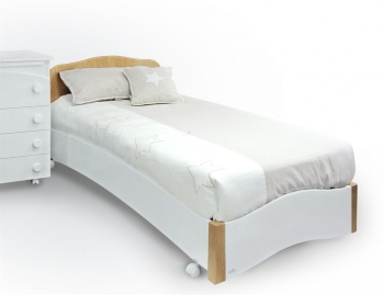 Кровать Fiorellino Pompy 190x90 — Белый/Натуральный