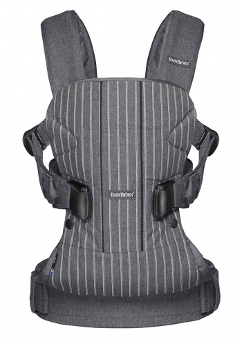 Рюкзак-Кенгуру BabyBjorn One Cotton Mix — Серый-пинстрайп