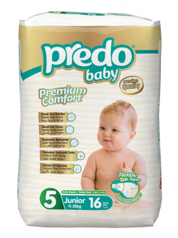 Подгузники Predo Baby Экономичная пачка (16 шт.) № 5 (11-25 кг) джуниор