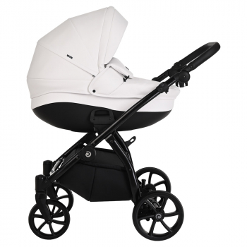 Коляска 2 в 1 Tutis Nanni Кожа (2023) — Кожа Белый