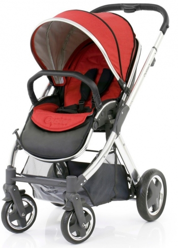Прогулочная коляска Oyster 2 + Colour Pack (шасси Chrome/Black) — Tango Red