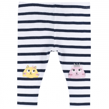 Леггинсы Chicco для девочек, в полоску, цвет белый — Белый, р.86